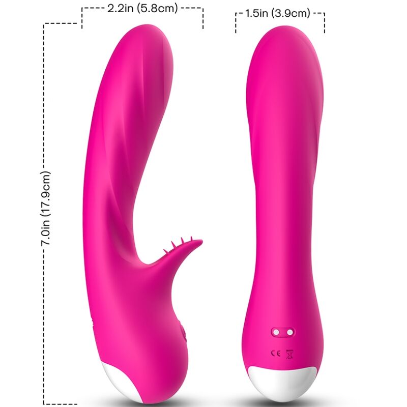 Armony - vibratore romance con stimolatore fucsia-2