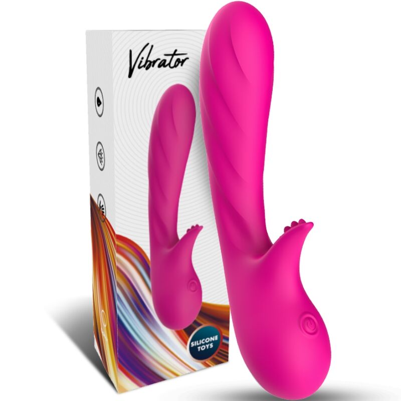 Armony - vibratore romance con stimolatore fucsia