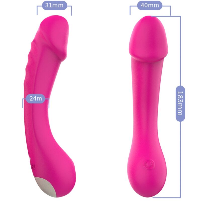 Armony - dildo vibratore g-spot in silicone fucsia-1