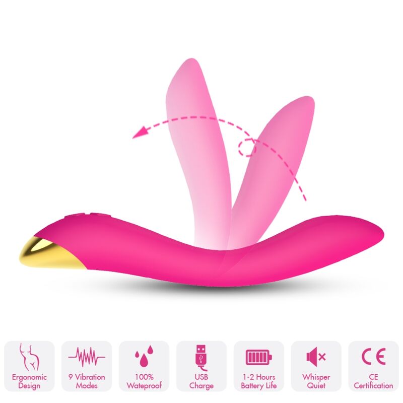 Armony - vibratore flamingo multiposizione fucsia-2