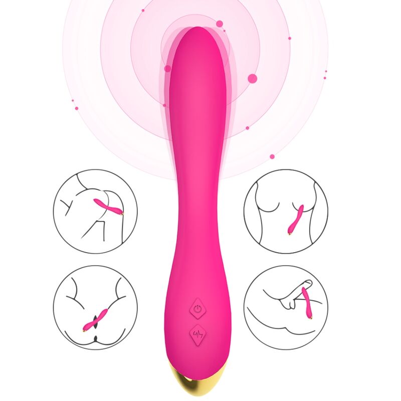 Armony - vibratore flamingo multiposizione fucsia-3