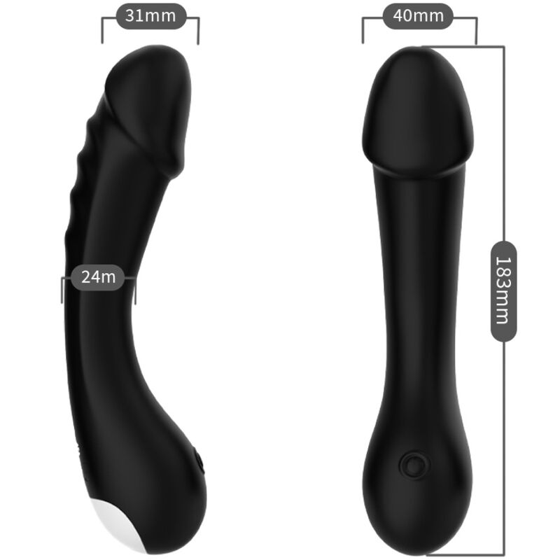 Armony - dildo vibratore g-spot in silicone nero-1