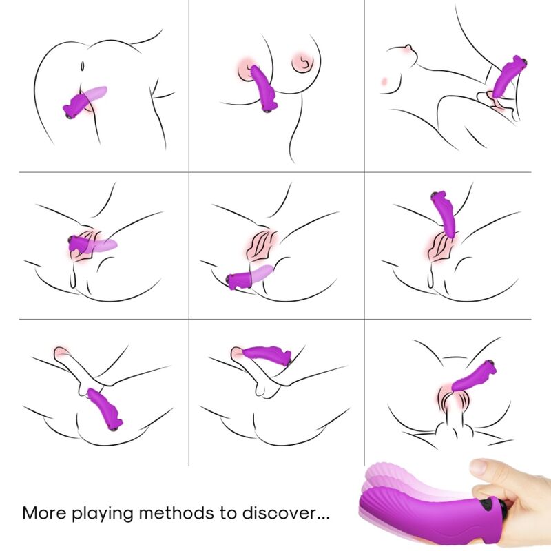 Armony - aurora vibrador dedal violeta-3