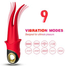 Armony - vibratore ombra doppia testa rosso-1