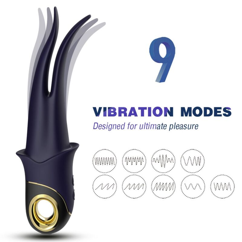 Armony - vibratore ombra doppia testa teasing blu-1