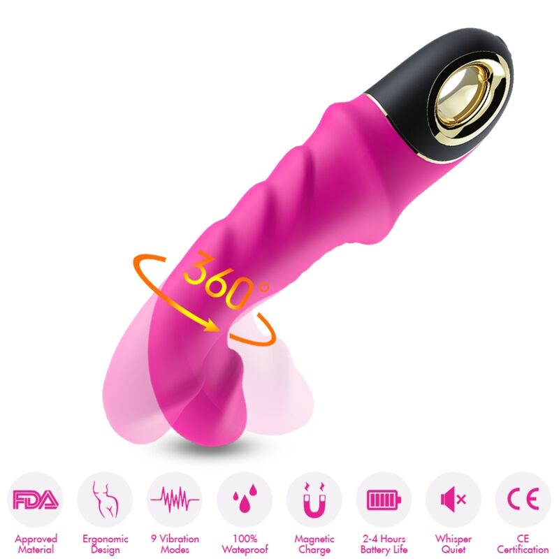 Armony - joyblade dildo vibratore rotatore fucsia-1