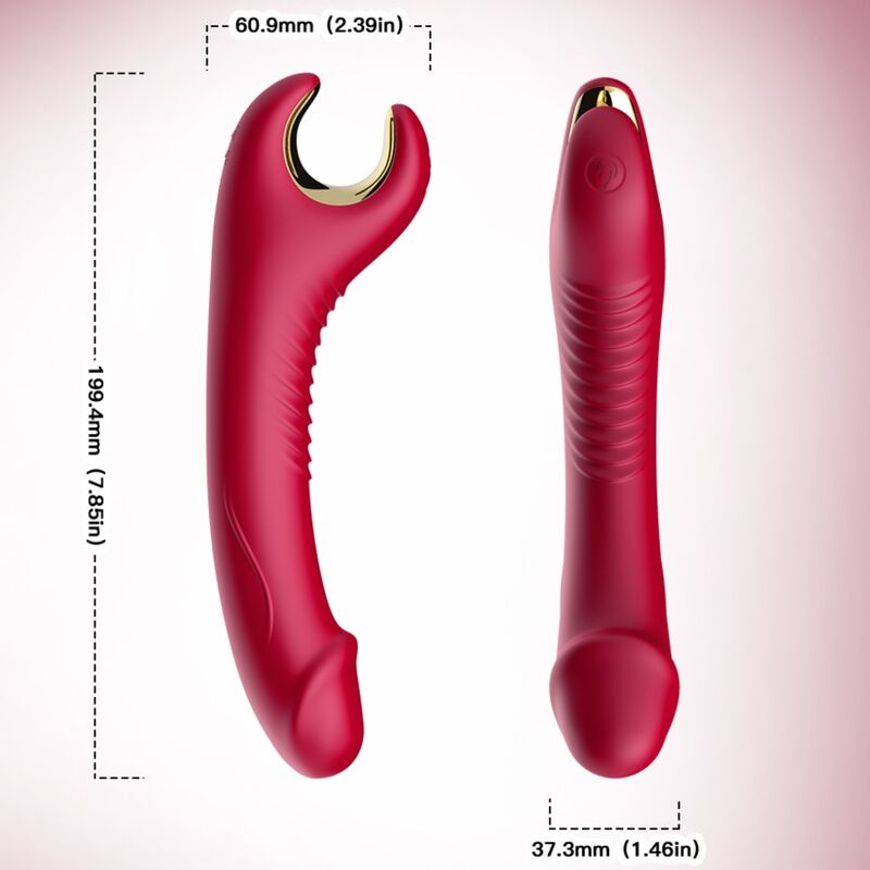 Armony - vibratore e rotatore prince dildo rosso-2