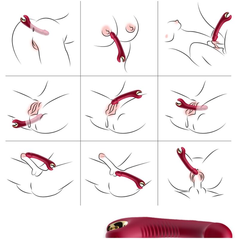 Armony - vibratore e rotatore prince dildo rosso-3