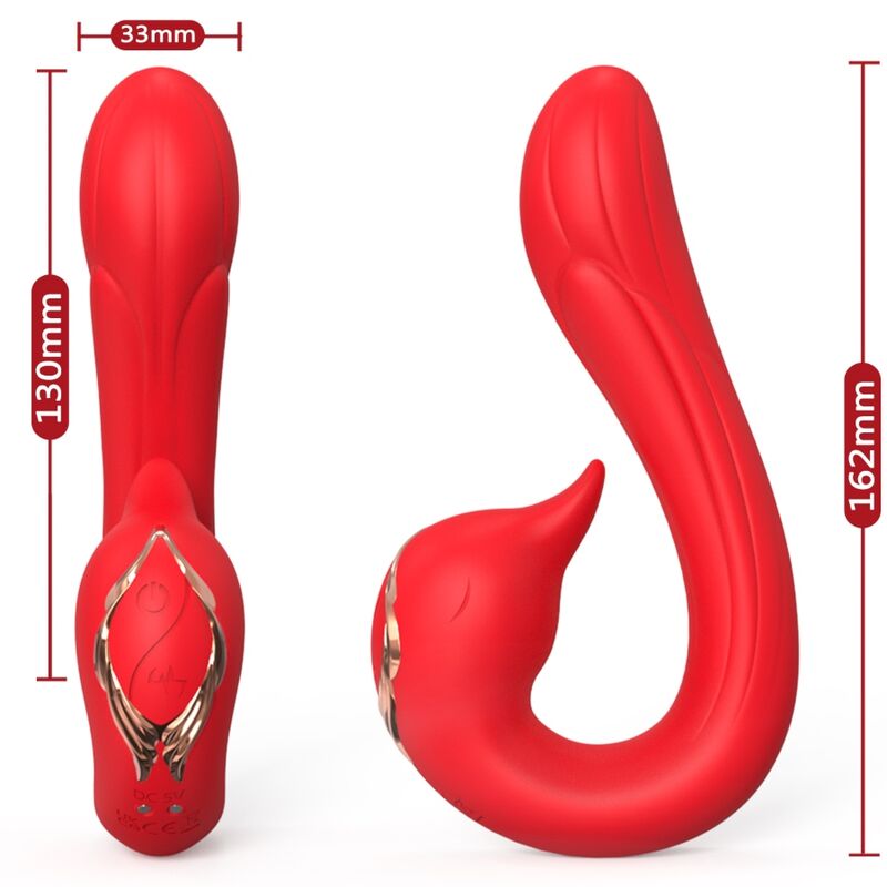 Armony - vibratore delfin multiposizione ed effetto calore rosso-4