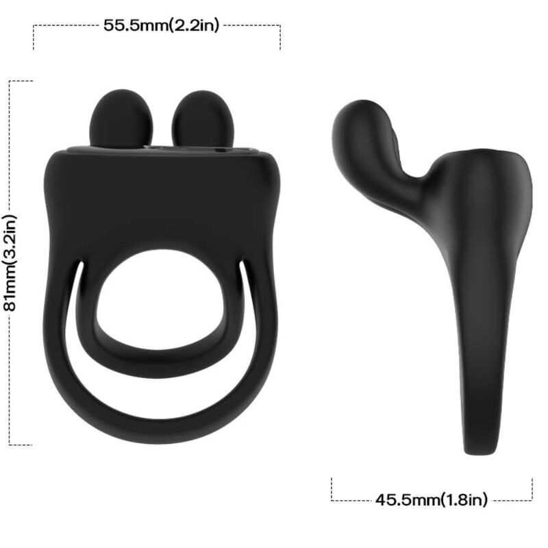 Armony - anillo vibrador rabbit negro-3