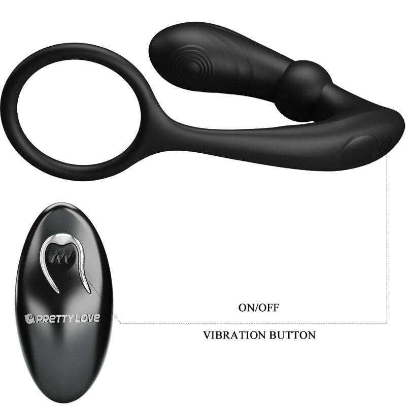 Pretty love - anello anale e vibratore warren black-5
