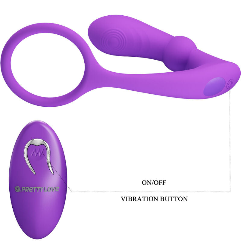 Pretty love - anello anale e vibratore warren viola-5