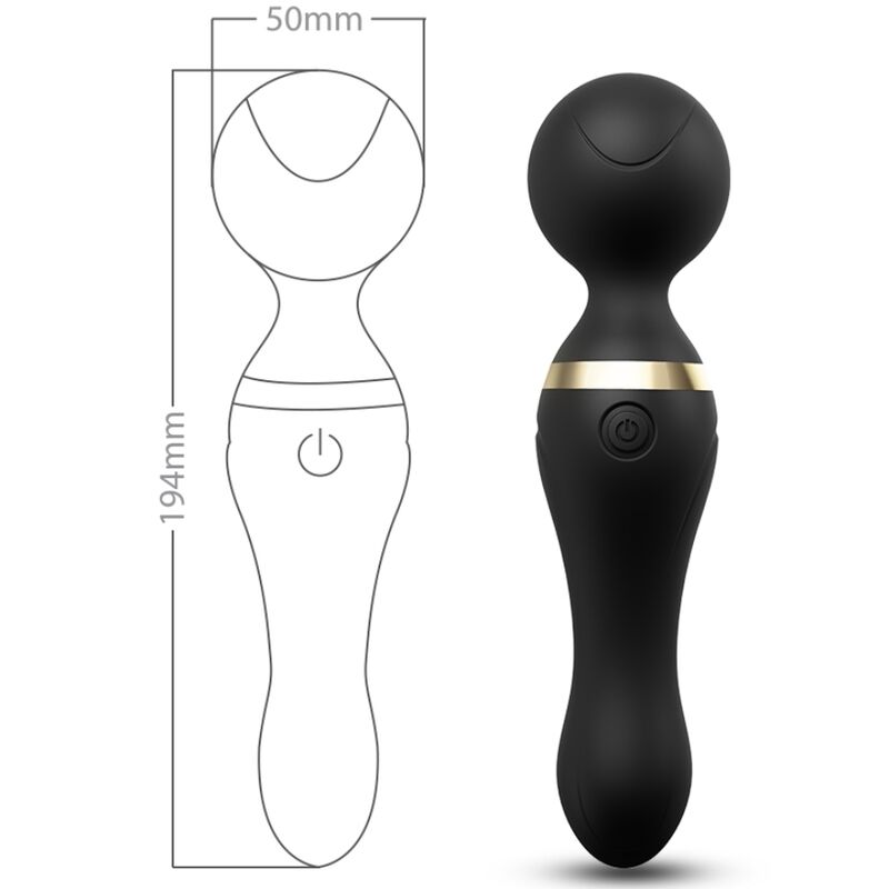 Armony - freeza masajeador & vibrador cabeza flexible negro-2