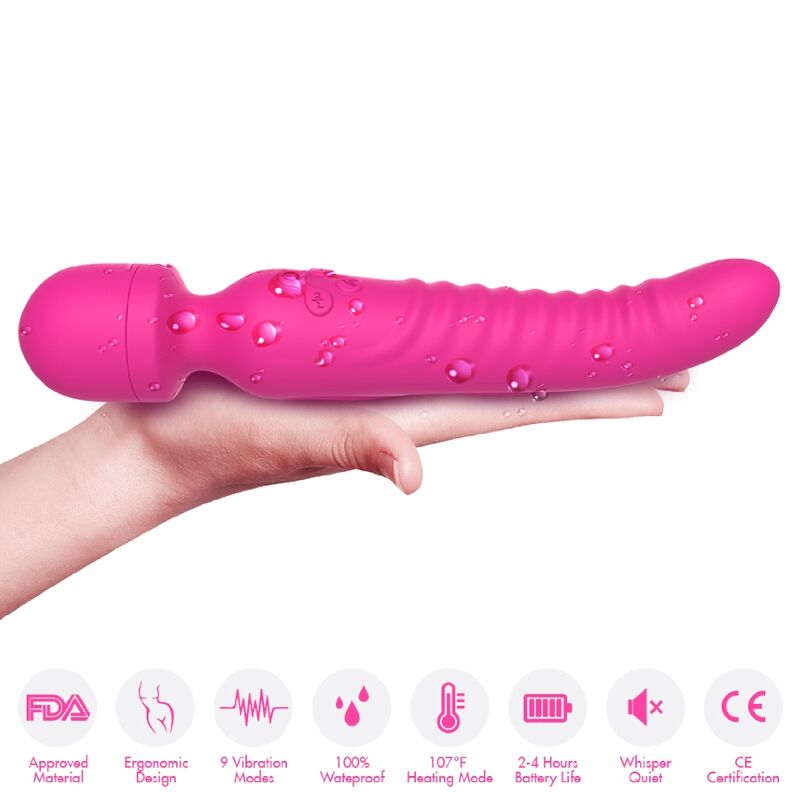 Armony - mission masajeador & vibrador efecto calor fucsia-1