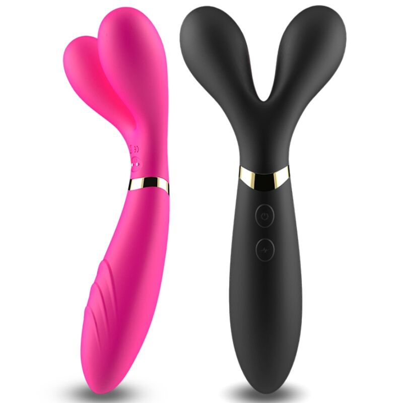 Armony - y-wand masajeador & vibrador cabeza doble negro-4