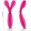 Armony - y-wand masajeador & vibrador cabeza doble fucsia-2