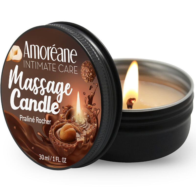 Amoreane - candela da massaggio rocher praline 30 ml