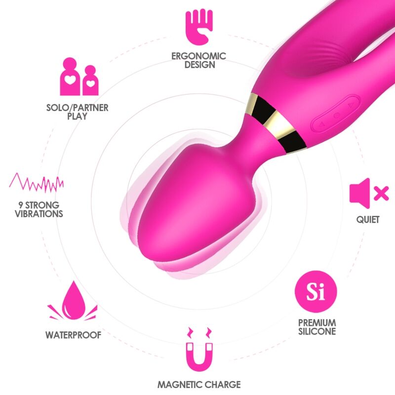 Armony - masajeador & vibrador rabbit fucsia-1