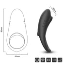 Armony - shark anillo vibrador parejas control remoto negro-2