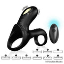 Armony - ranger anillo doble vibrador pareja negro-1