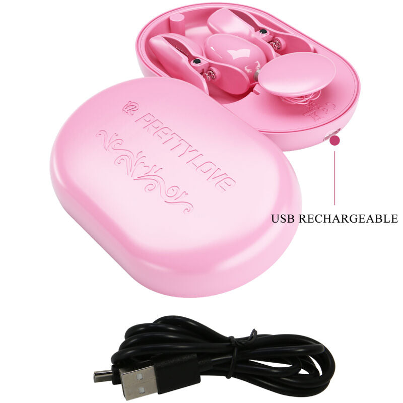 Pretty love - scatola a sorpresa pinzette per elettrostimolazione rosa-5
