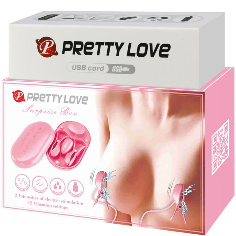 Pretty love - scatola a sorpresa pinzette per elettrostimolazione rosa-7