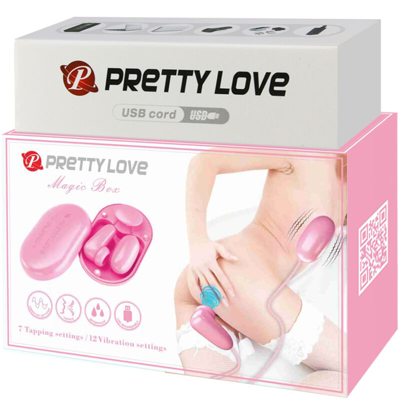 Pretty love - proiettile vibrante magic box e stimolatore rosa-7