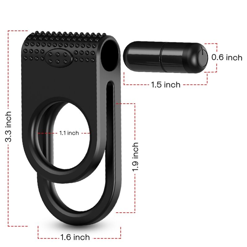 Armony - twins anillo doble vibrador parejas negro-2