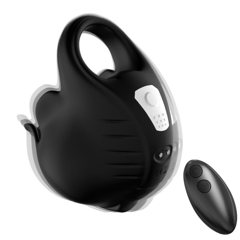 Armony - cupping anillo vibrador control remoto negro-3