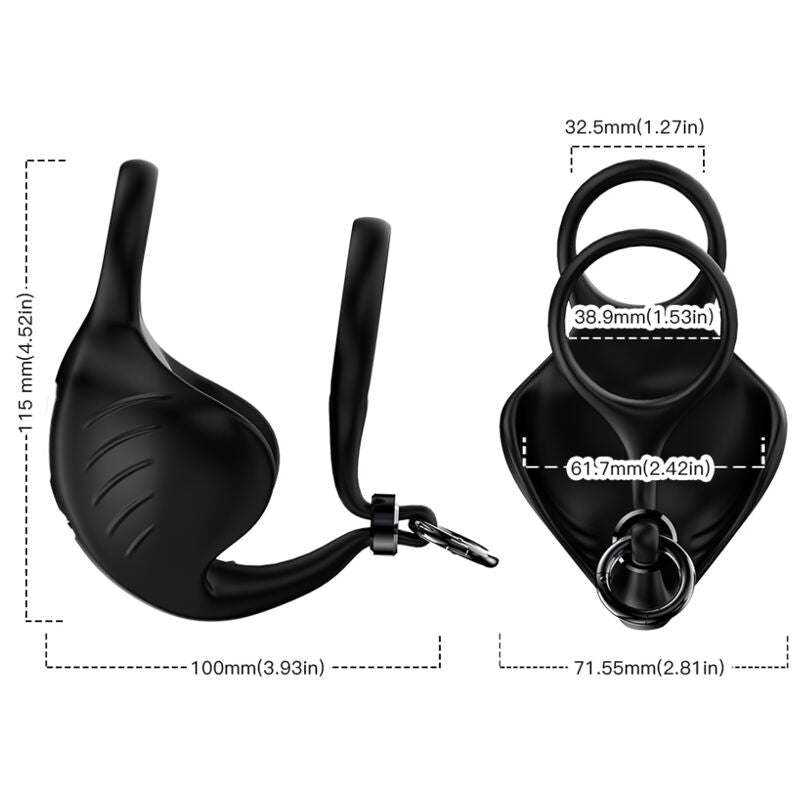 Armony - manta anillo vibrador testiculos negro-2