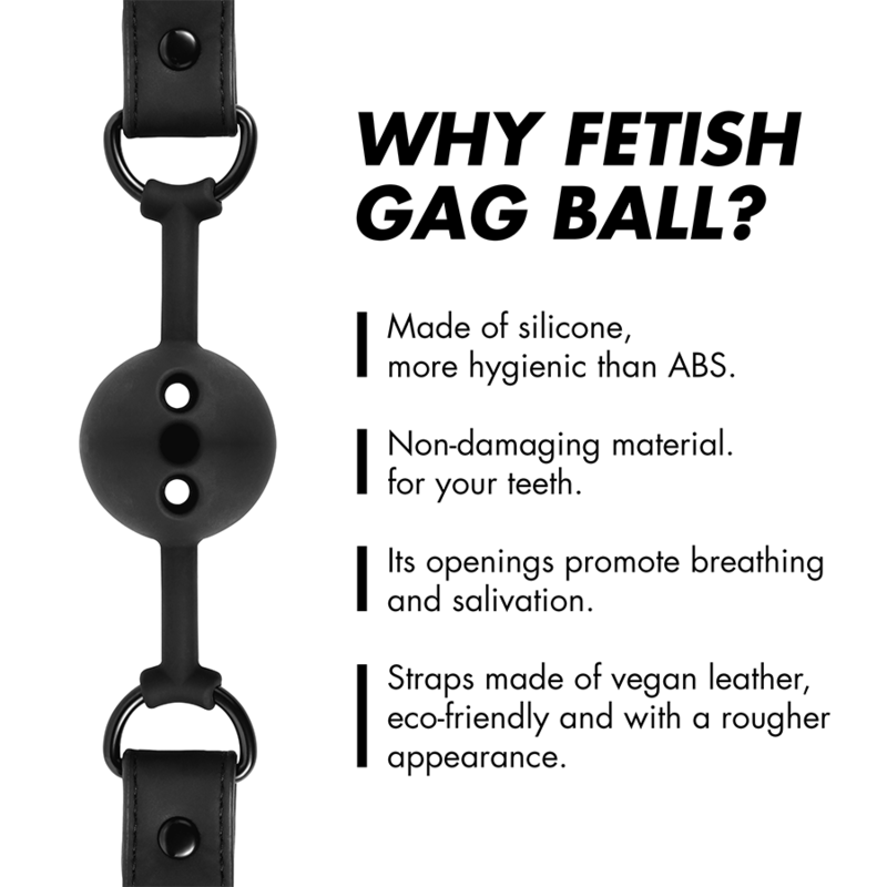 Fetish submissive bondage - ball gag in silicone traspirante-3