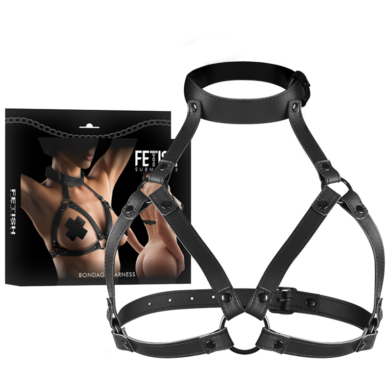 Fetish submissive bondage - imbracatura torace regolabile