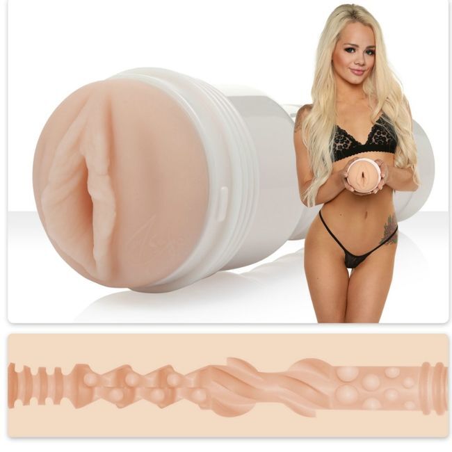 Fleshlight - elsa jean vagina tasty + lancio universale + lubrificante aqua qualità 50 ml-1