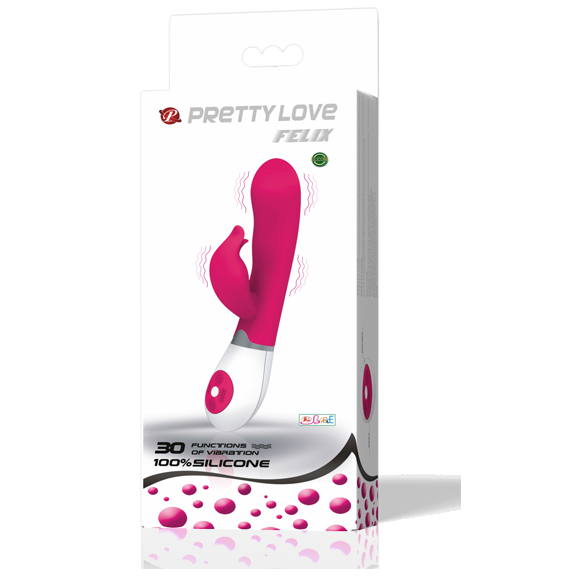 Pretty love flirtation - vibrador con estimulador felix-1