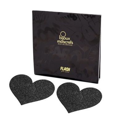 Bijoux pezoneras flash corazón negro-1