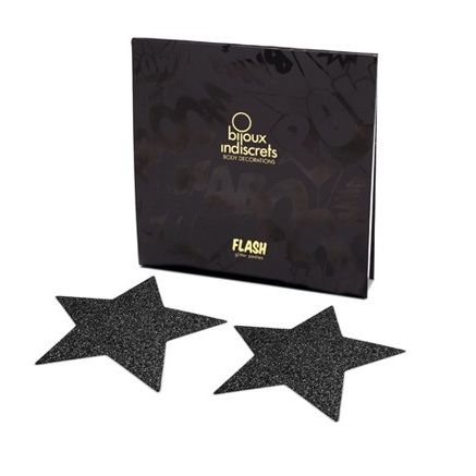Bijoux pezoneras flash estrella negra-1