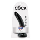 King cock 7" pene negro 17.8 cm-1