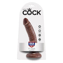 King cock 7" pene negro 17.8 cm-1