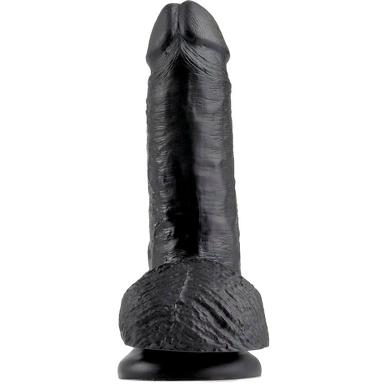 King cock 7" pene realistico negro 17.8cm-2