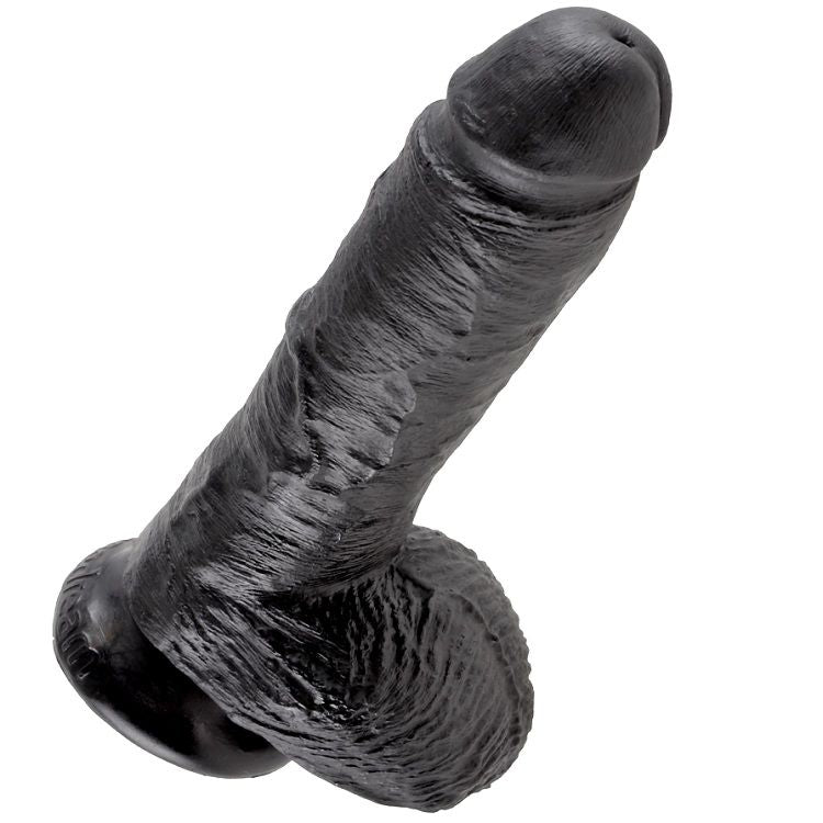 King cock 8" pene realistico negro 20.3cm-0