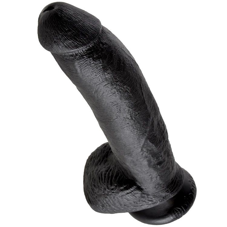 King cock 9" pene realistico negro 22.9cm-0