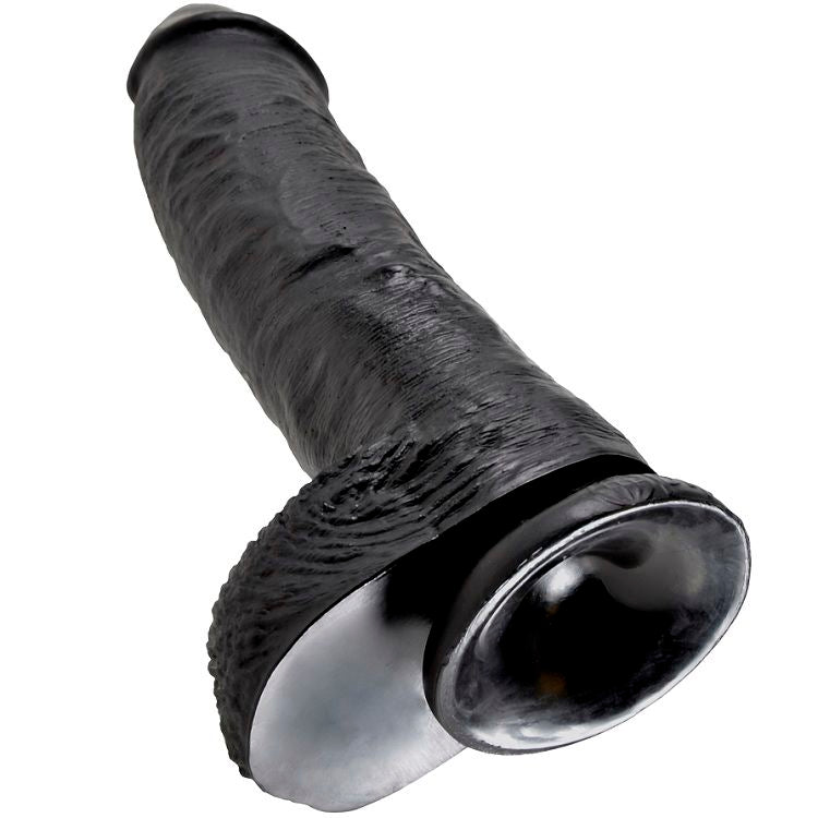 King cock 10" pene realistico negro 26.5 cm-4