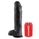 King cock 11" pene realistico negro 28 cm-3
