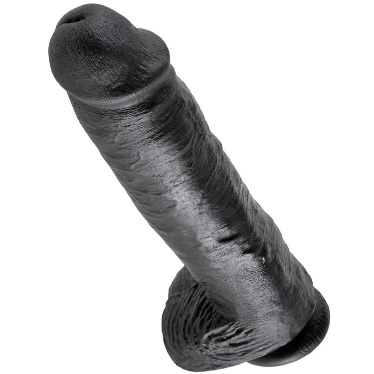 King cock 11" pene realistico negro 28 cm-0