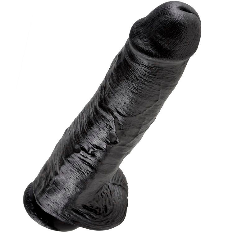 King cock 11" pene realistico negro 28 cm-4