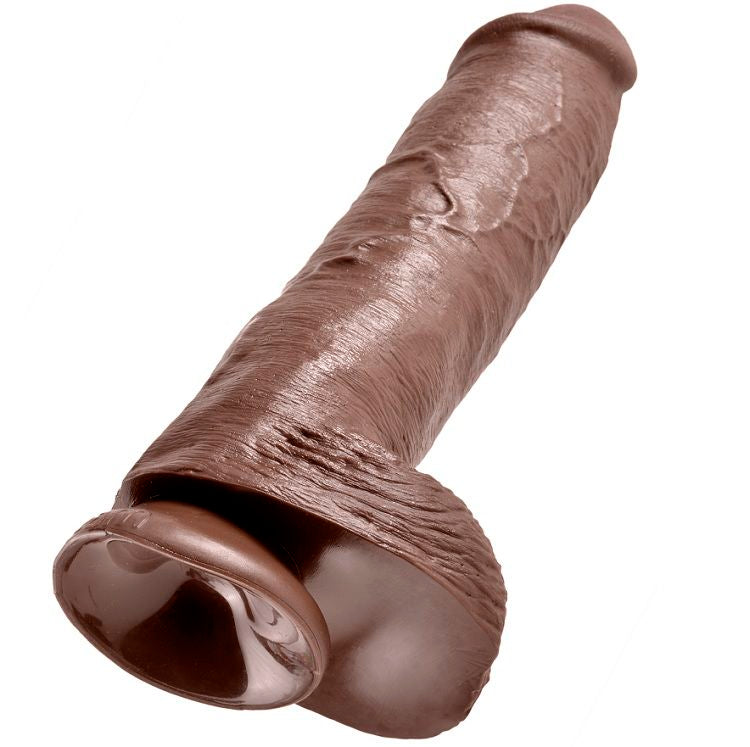 King cock 11" pene realistico marron 28 cm-0