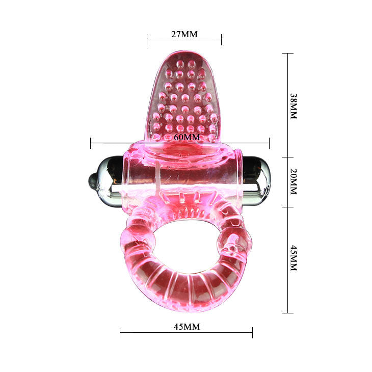 Sweet abs 10 ritmos ring anillo pene vibrador rosa-3