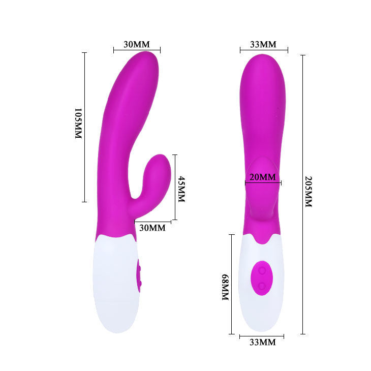 Pretty love flirtation - vibrador con estimulador clitoris alvis-5