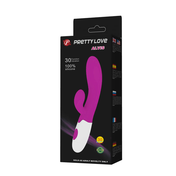 Pretty love flirtation - vibrador con estimulador clitoris alvis-8