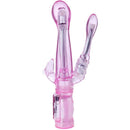 Vibrador flexible con estimulador anal-0